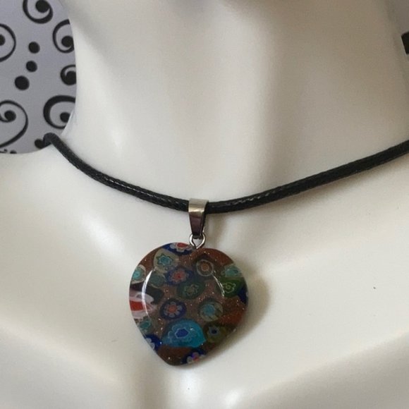 Millefiori Multicolor Flower Glass Beads set - Picture 5 of 13